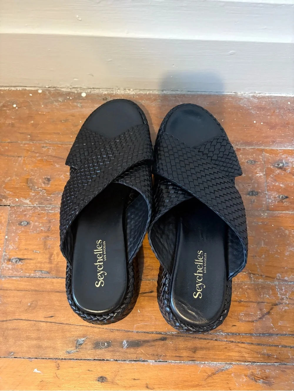 Seychelles Black Woven Slide Sandals - Picture 6 of 6